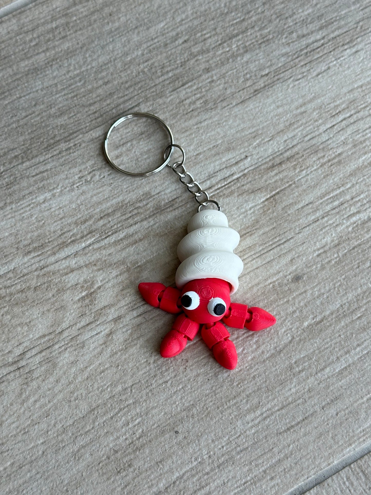 Kreeft sleutelhanger flexibele pootjes