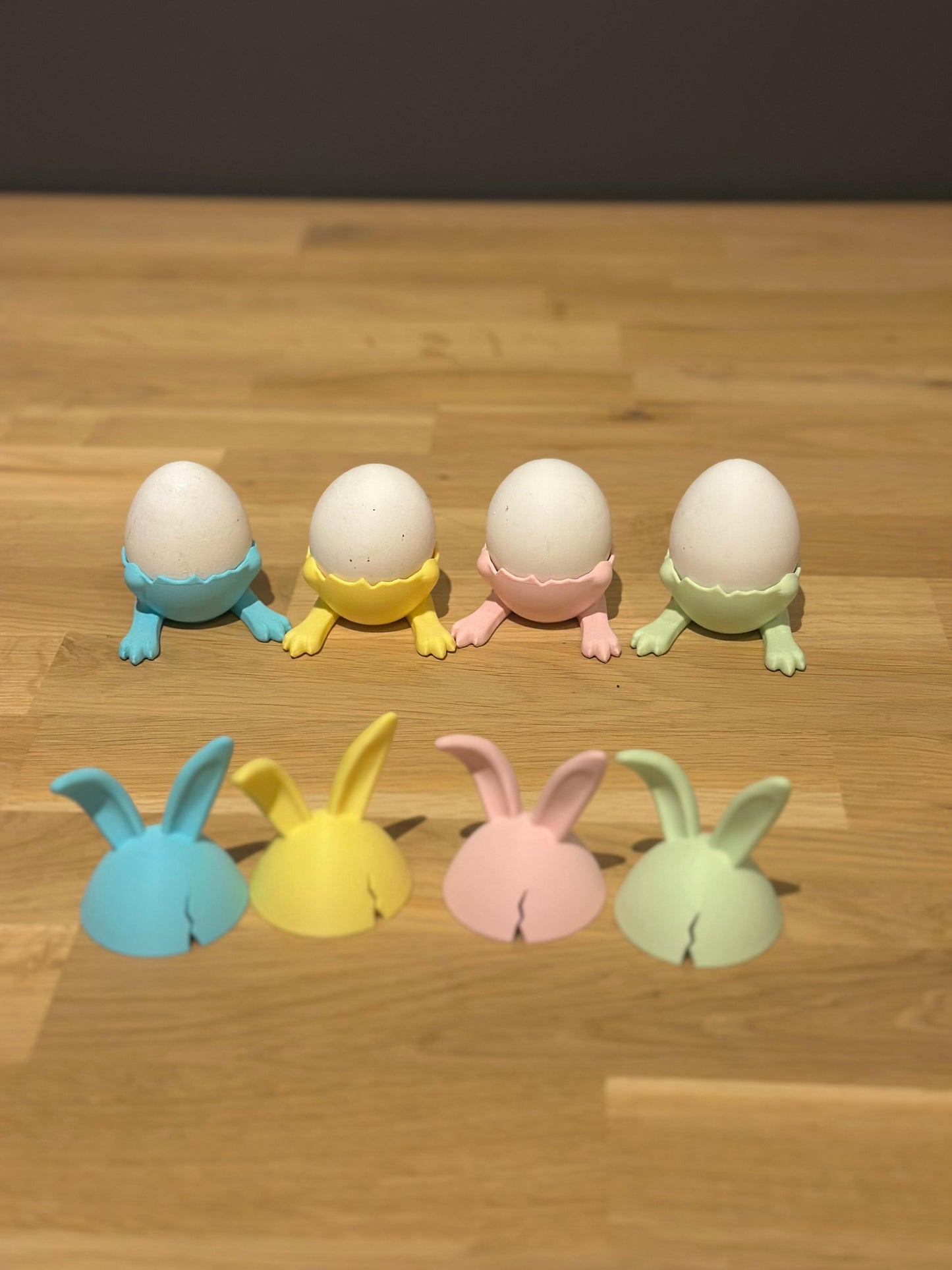 Konijnoortjes & Voetjes Eihouder – 3D-geprint 🐰🥚