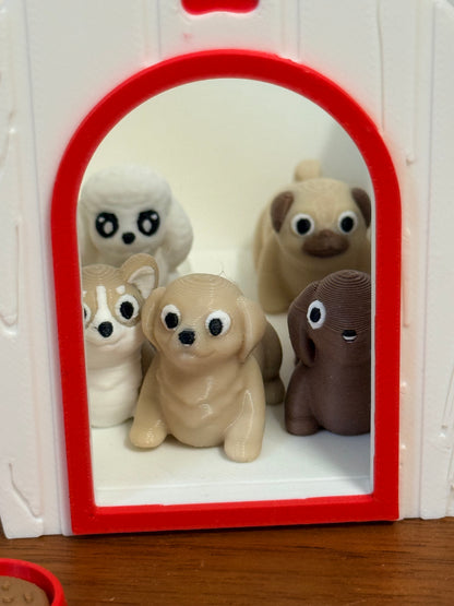 Mini puppy speelset met magnetisch hondenhok
