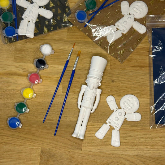 DIY verf pakketje notenkraker of gingerbread man