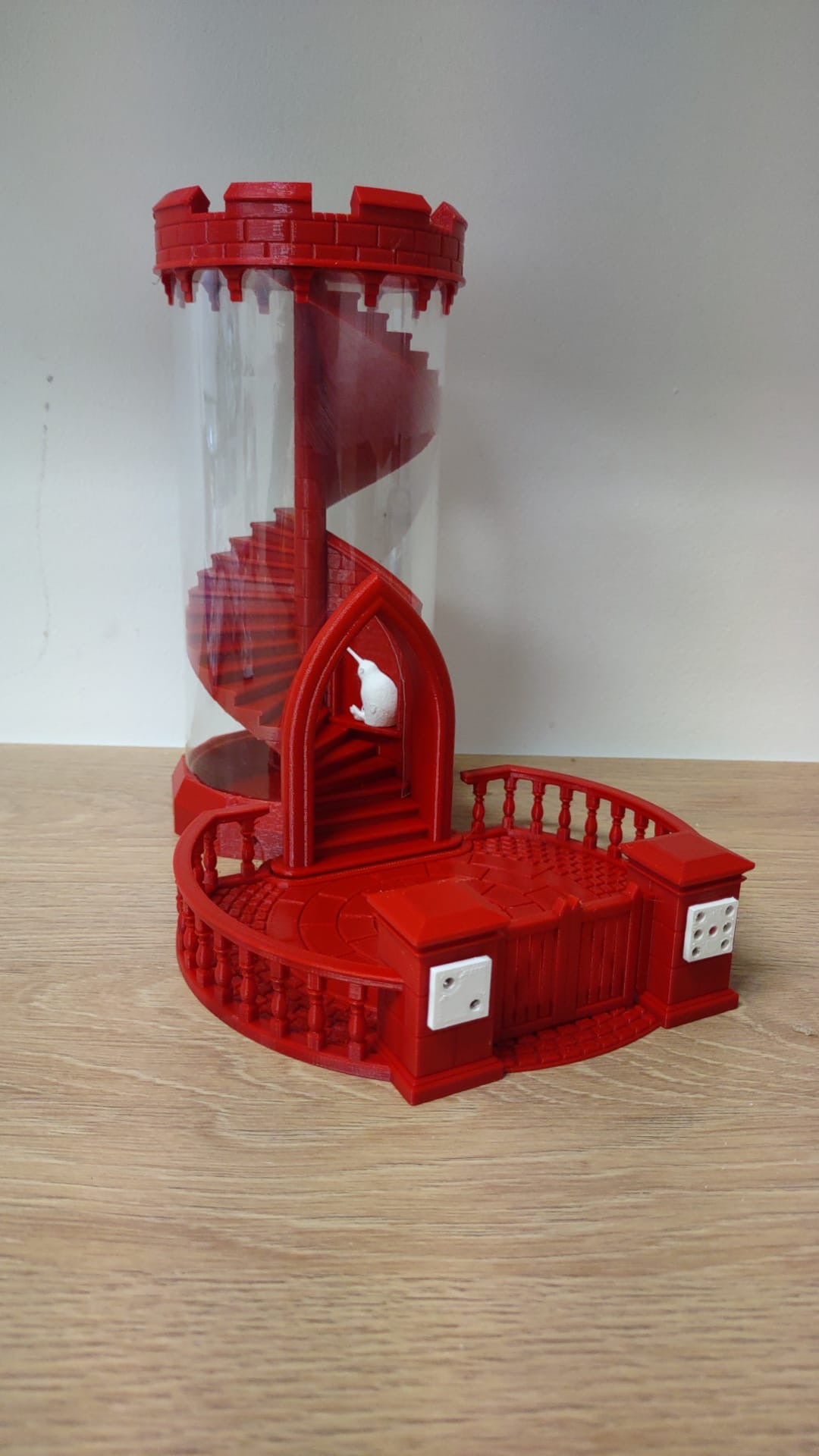 Middeleeuwse wenteltrap Dobbeltoren met ridder