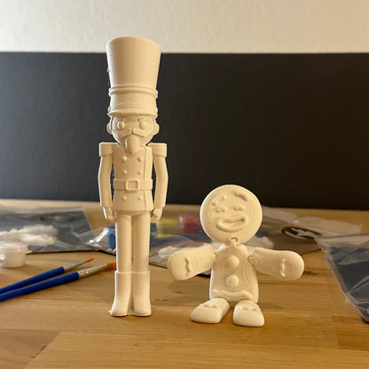 DIY verf pakketje notenkraker of gingerbread man