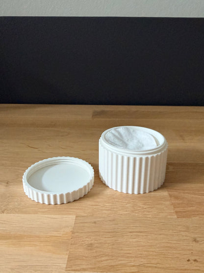 Compact wattenschijfjes reisdoosje met schroefdeksel