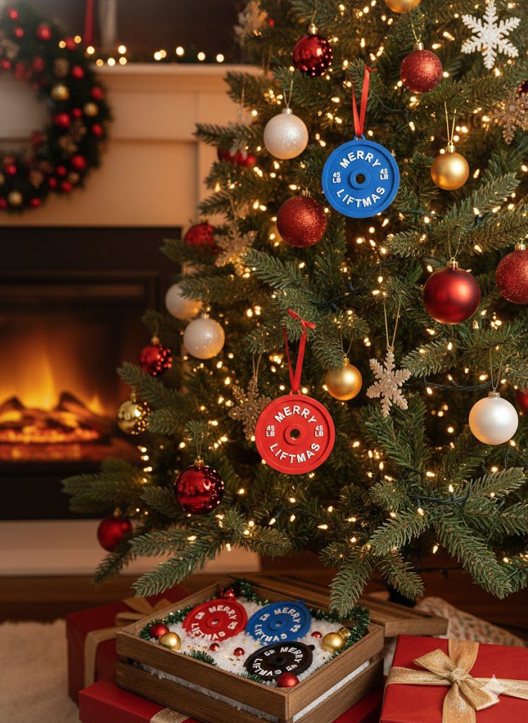 Merry Liftmas Halterschijf Kerstornament