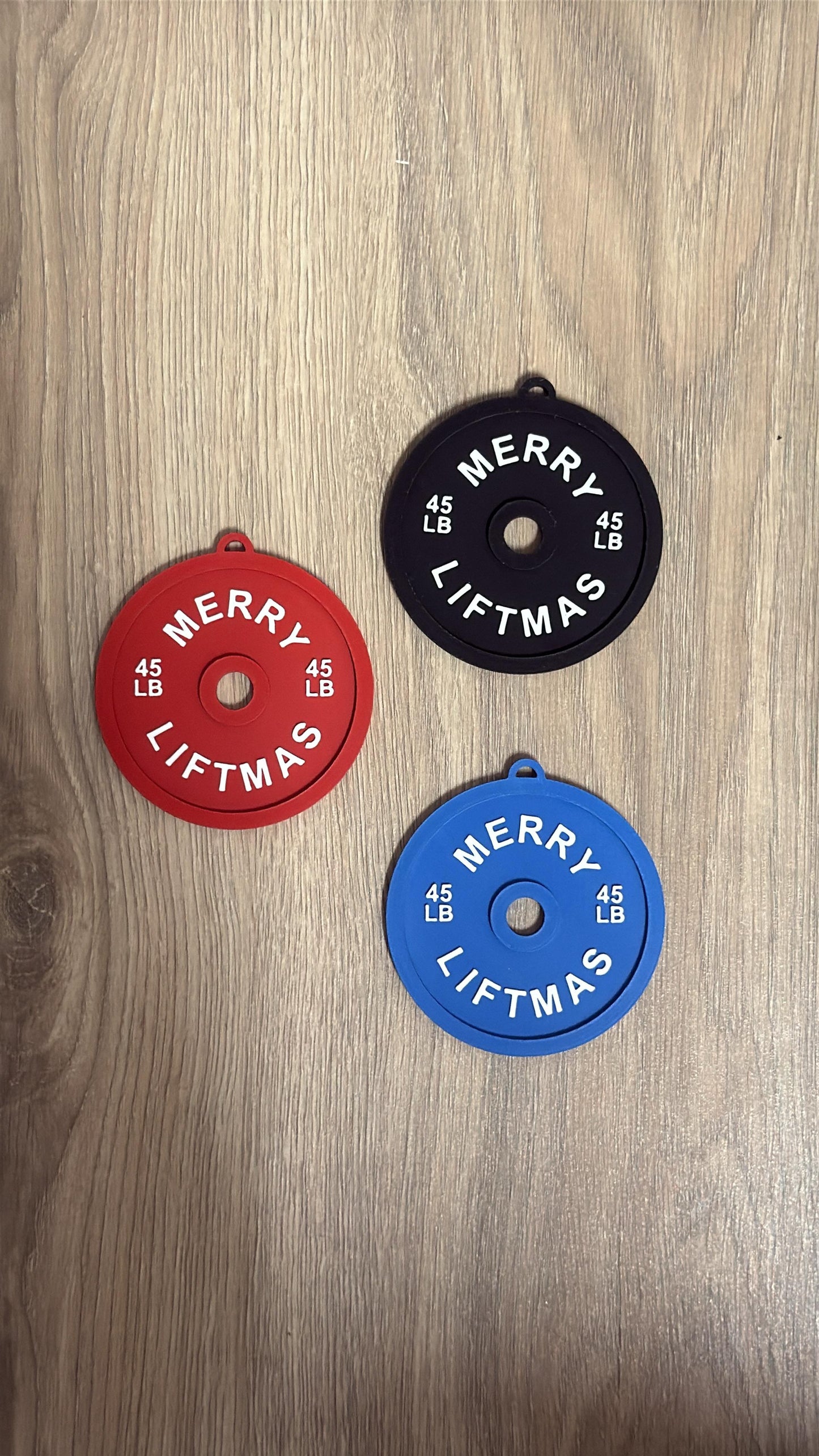 Merry Liftmas Halterschijf Kerstornament