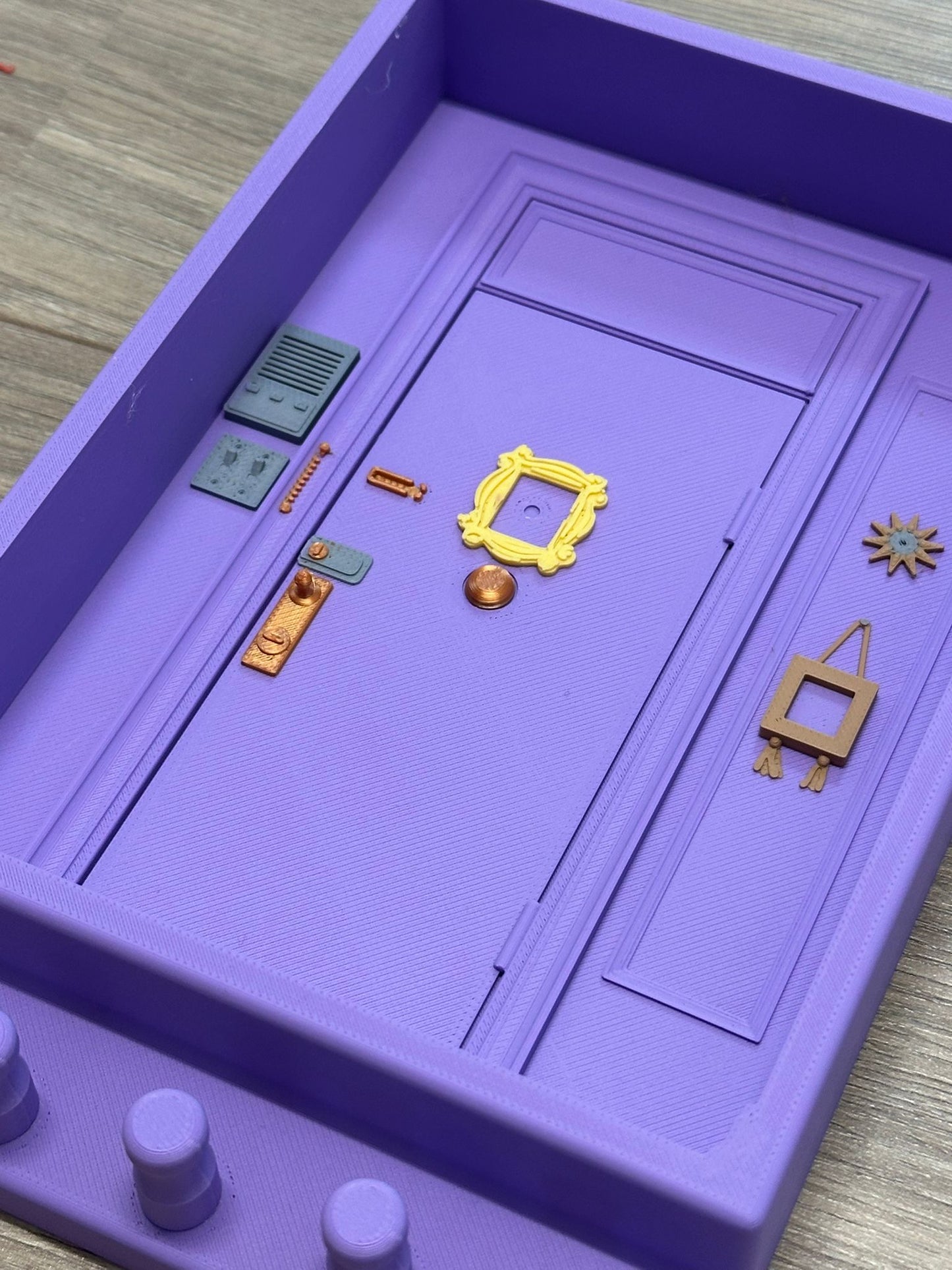Friends Monica's Deur Sleutelhouder | Handgemaakte 3D Sleutelrek