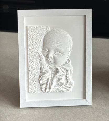 Gepersonaliseerd 3D Reliëf Portret (zonder lijstje)