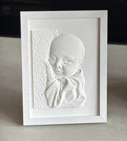 Gepersonaliseerd 3D Reliëf Portret (zonder lijstje)