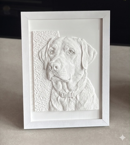 Gepersonaliseerd 3D Reliëf Portret (zonder lijstje)