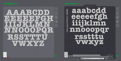 scrapbook letters hoofdletters en kleine letters